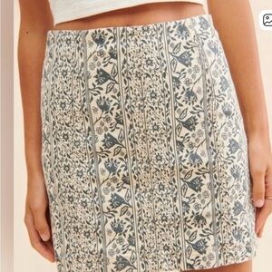 Free People Printed Mini Skirt